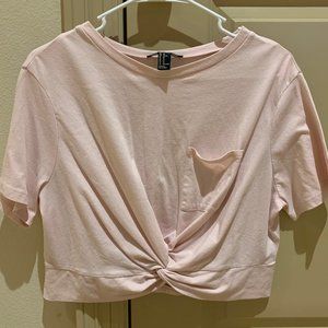 light pink crop top